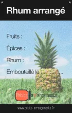 étiquette rhum arrangé ananas hd