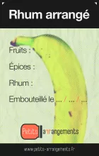 étiquette rhum arrangé banane hd
