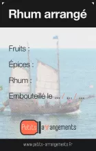 étiquette rhum arrangé bateau hd