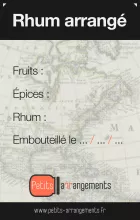 étiquette rhum arrangé carte amériques hd