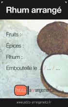 étiquette rhum arrangé noix de coco hd
