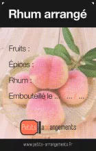 étiquette rhum arrangé pêches hd