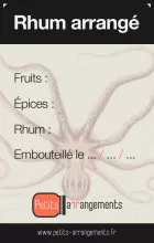 étiquette rhum arrangé poulpe hd