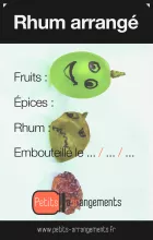 étiquette rhum arrangé raisins hd