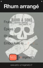 étiquette rhum arrangé tête de mort pirate hd