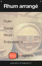 étiquette rhum arrangé tonneau hd
