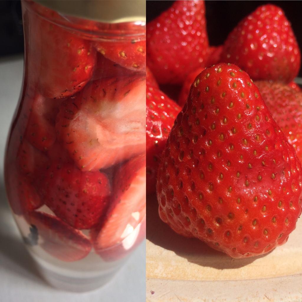 Strawberry arranged rum