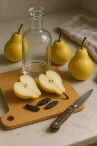 Rhum arrangé fève tonka et poires (recette)