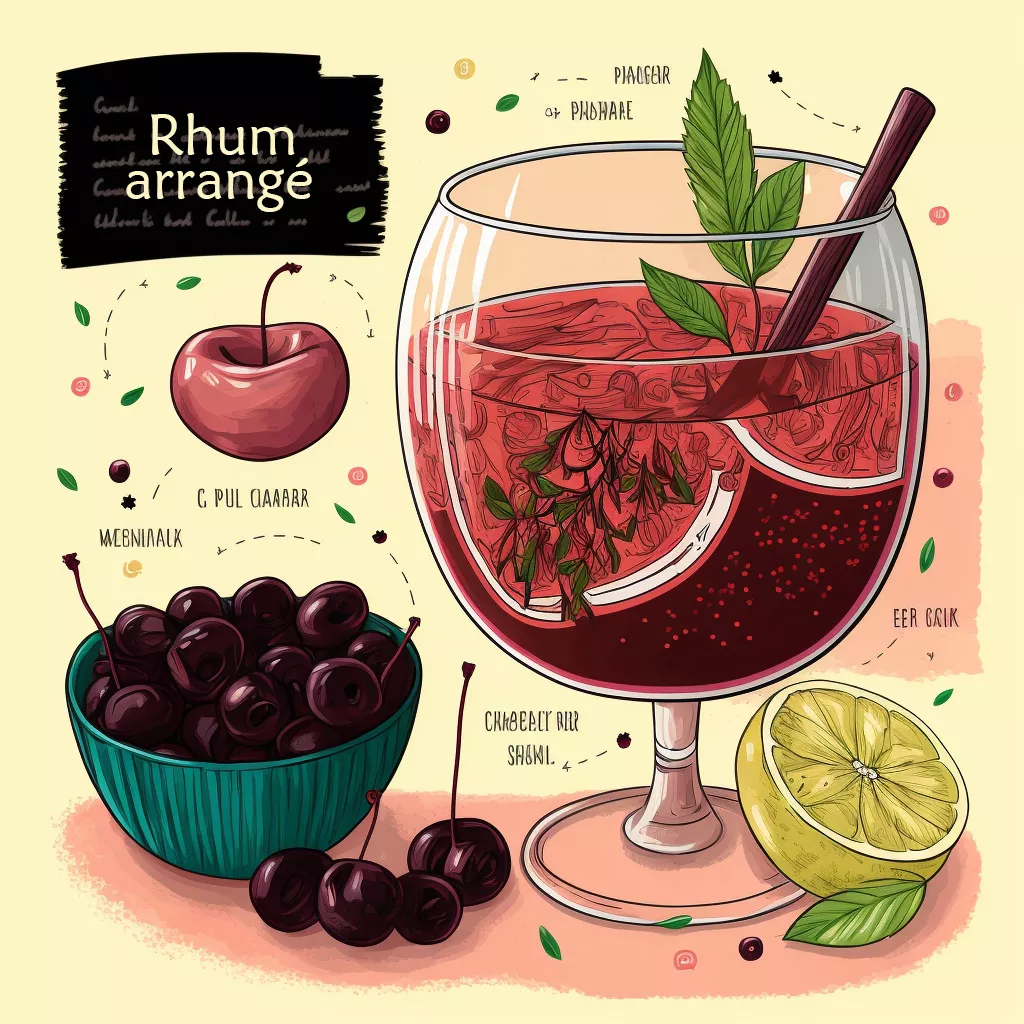 Rhum arrangé cerise pomme réglisse