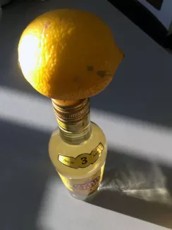 Lemon arranged rum